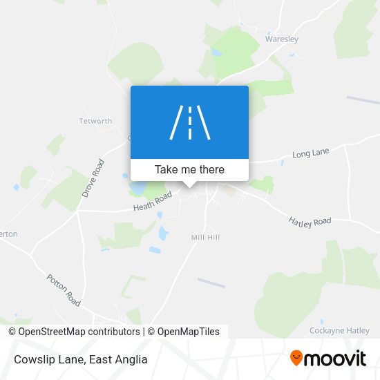Cowslip Lane map