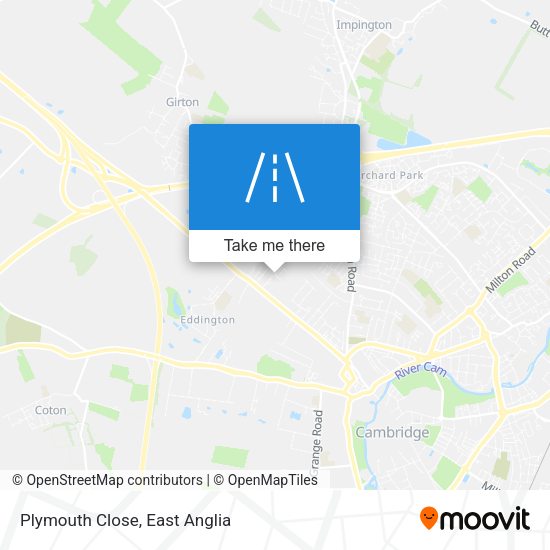 Plymouth Close map