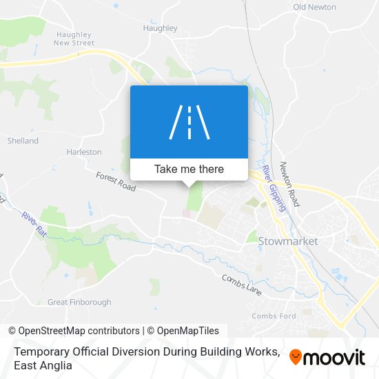 Temporary Official Diversion During Building Works map