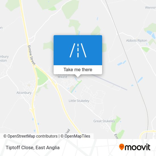 Tiptoff Close map
