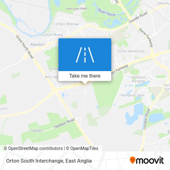 Orton South Interchange map