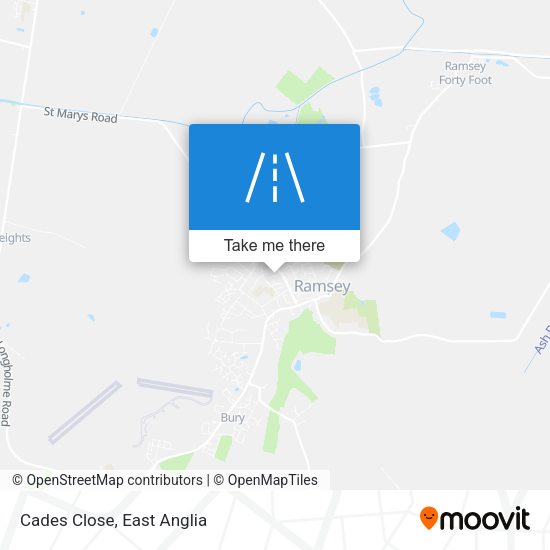 Cades Close map