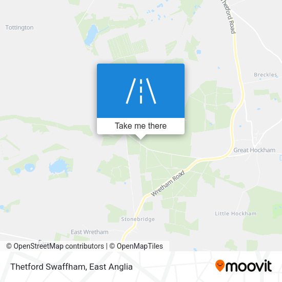 Thetford Swaffham map