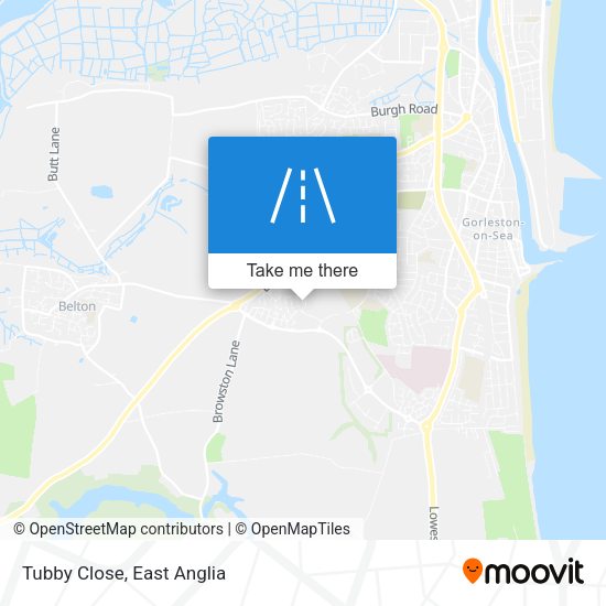 Tubby Close map