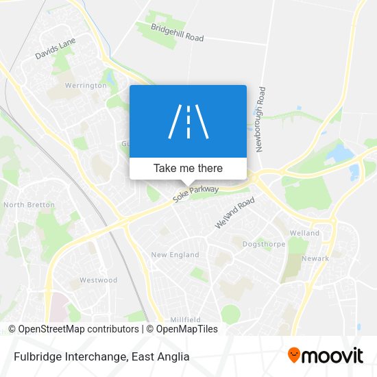 Fulbridge Interchange map