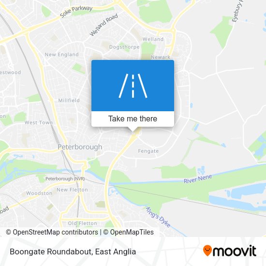 Boongate Roundabout map