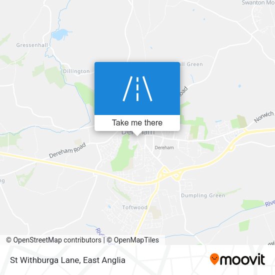 St Withburga Lane map