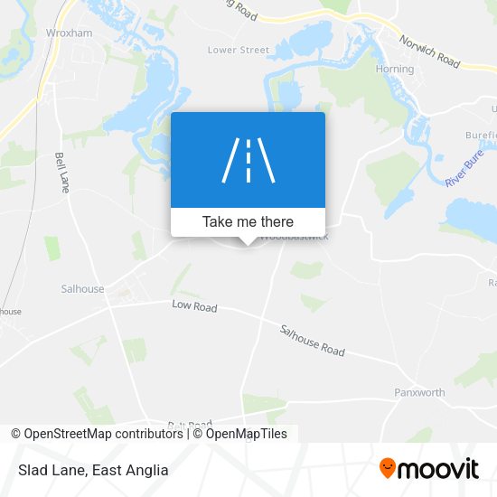 Slad Lane map