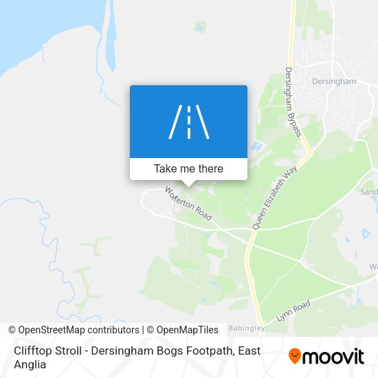 Clifftop Stroll - Dersingham Bogs Footpath map
