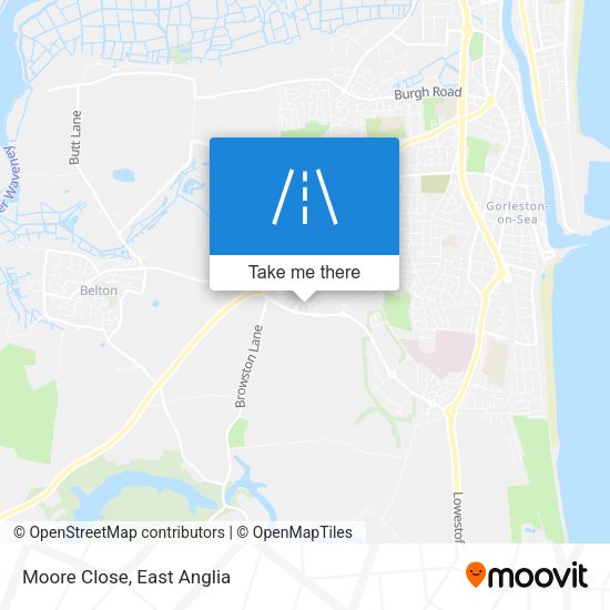 Moore Close map