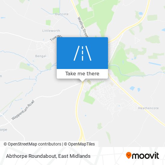 Abthorpe Roundabout map