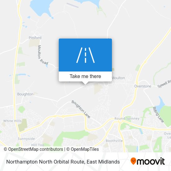 Northampton North Orbital Route map