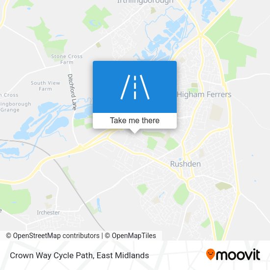Crown Way Cycle Path map