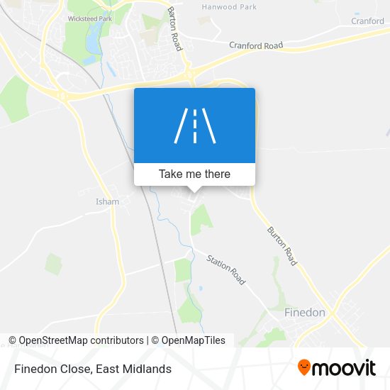 Finedon Close map