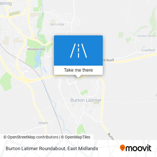Burton Latimer Roundabout map