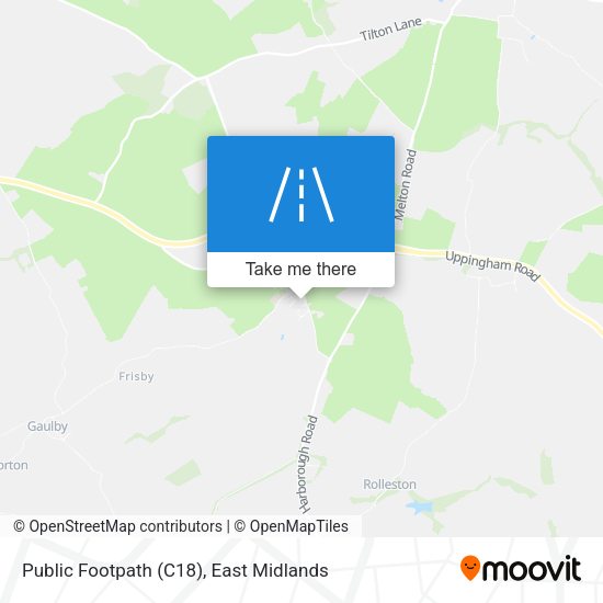 Public Footpath (C18) map