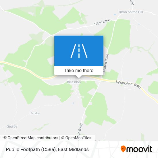 Public Footpath (C58a) map