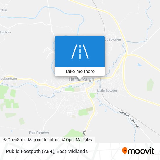 Public Footpath (A84) map