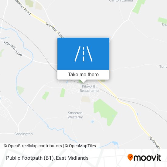 Public Footpath (B1) map