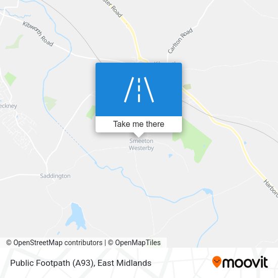 Public Footpath (A93) map