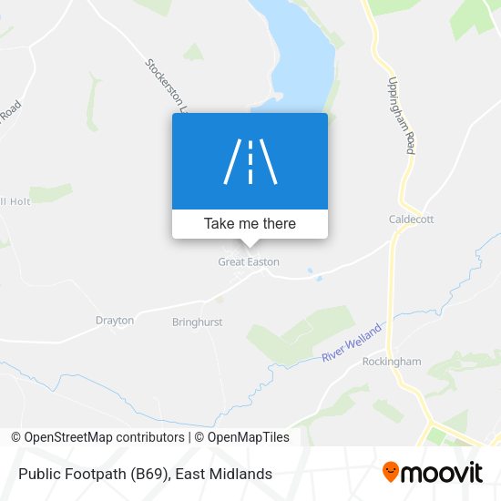 Public Footpath (B69) map