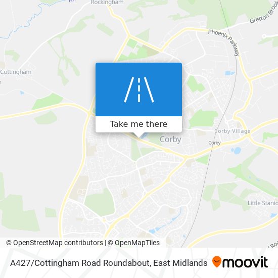 A427 / Cottingham Road Roundabout map