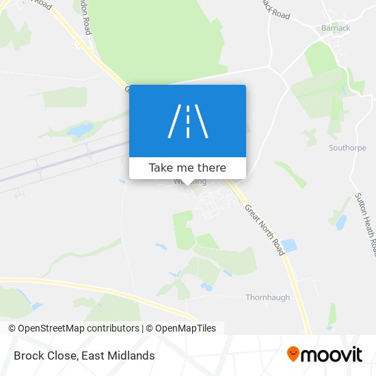 Brock Close map