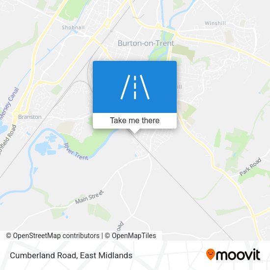 Cumberland Road map
