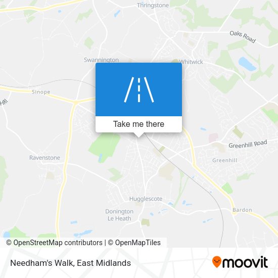 Needham's Walk map