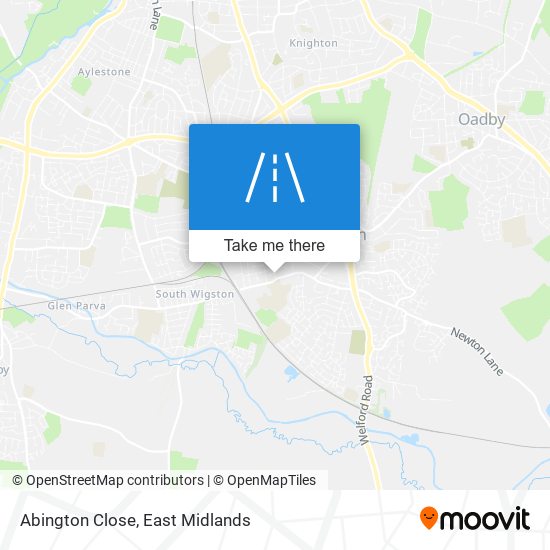 Abington Close map