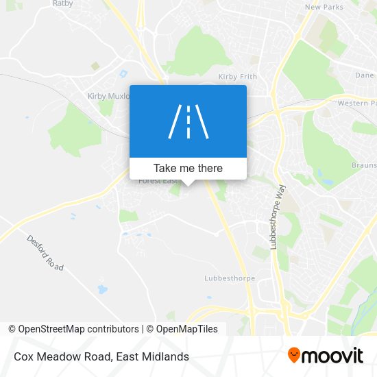 Cox Meadow Road map