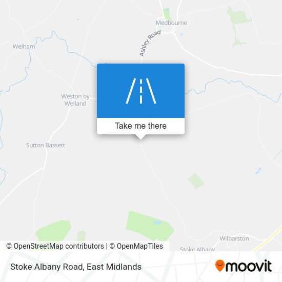 Stoke Albany Road map