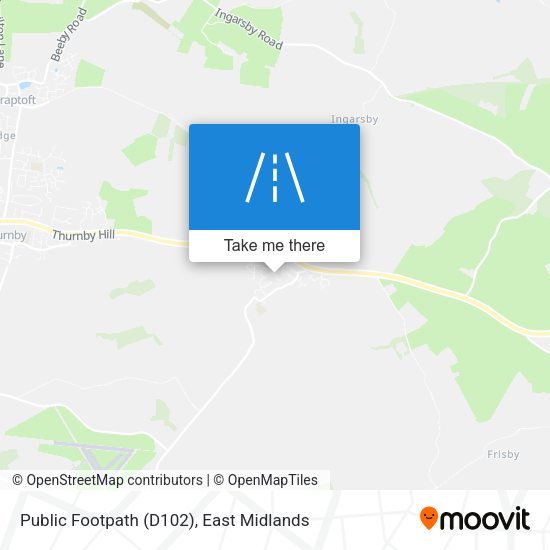 Public Footpath (D102) map