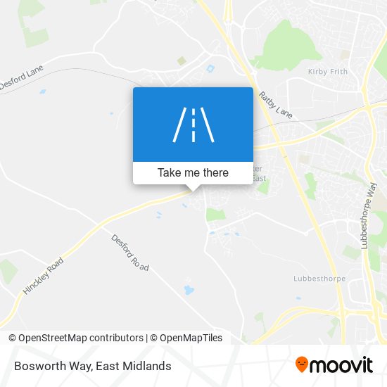 Bosworth Way map