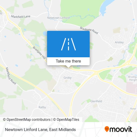 Newtown Linford Lane map