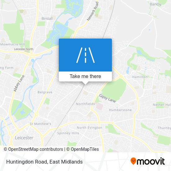 Huntingdon Road map