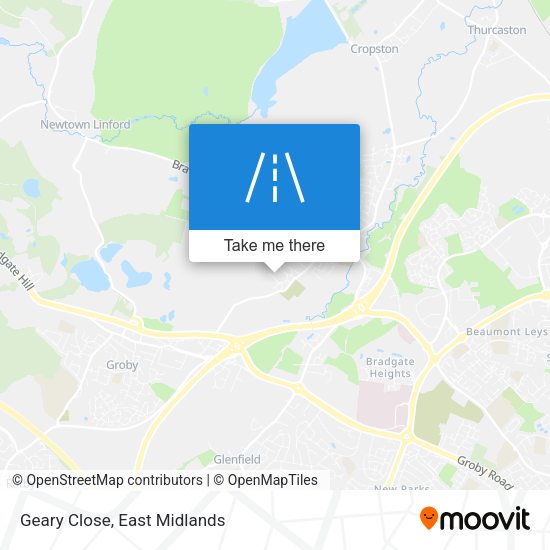 Geary Close map