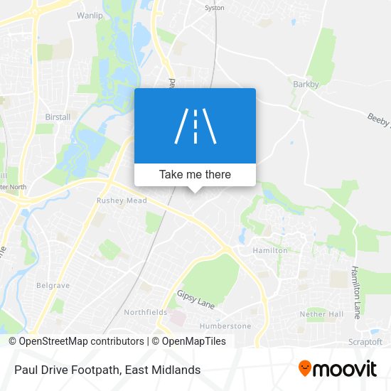 Paul Drive Footpath map