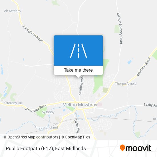 Public Footpath (E17) map