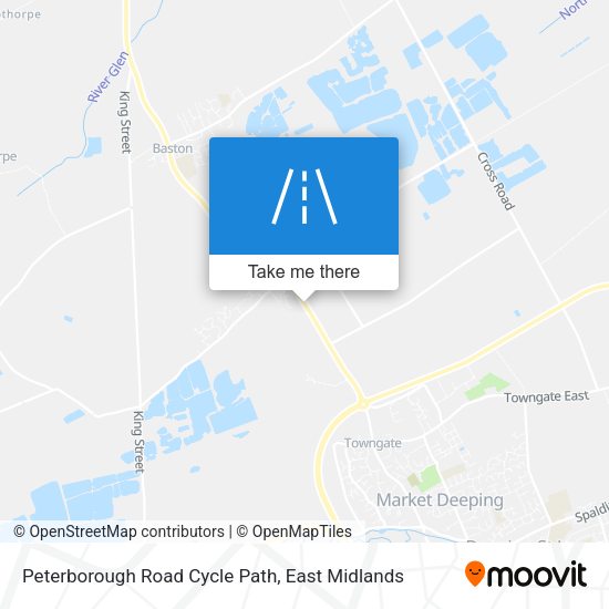 Peterborough Road Cycle Path map