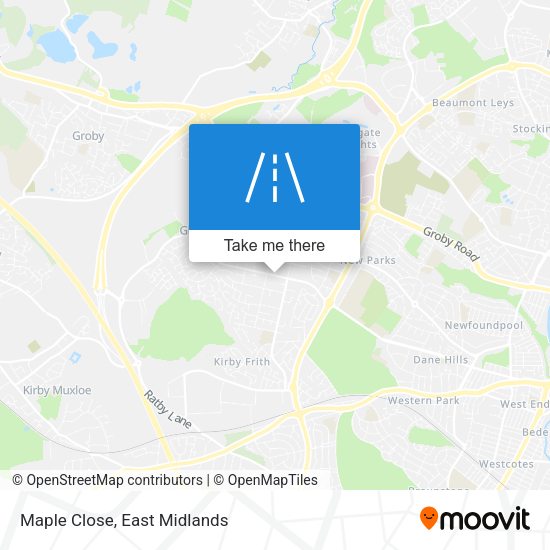 Maple Close map