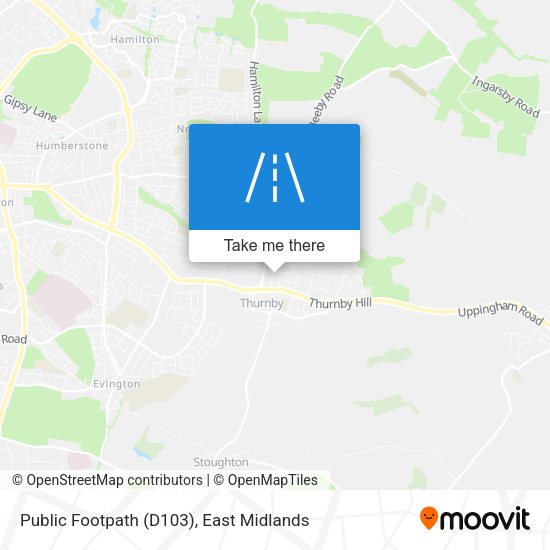 Public Footpath (D103) map