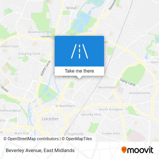 Beverley Avenue map