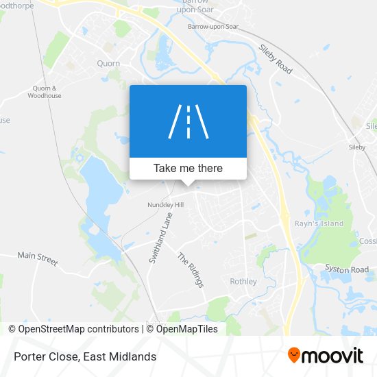 Porter Close map