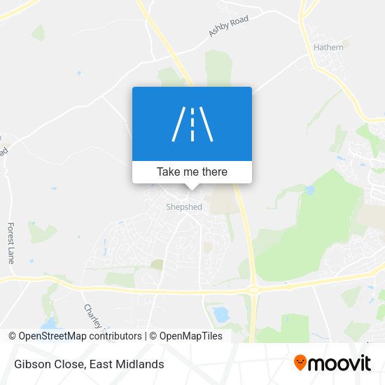 Gibson Close map