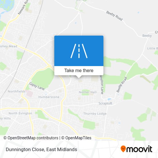Dunnington Close map