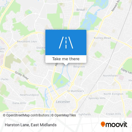 Harston Lane map