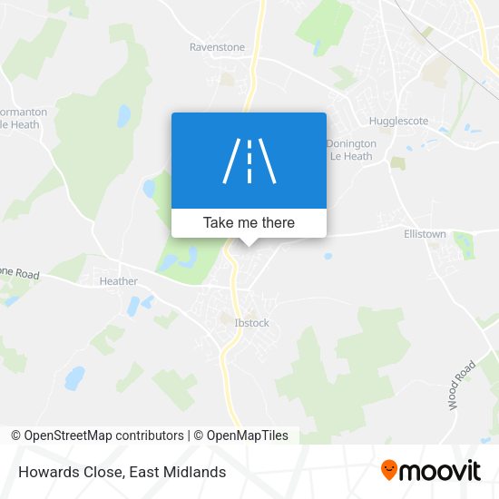 Howards Close map