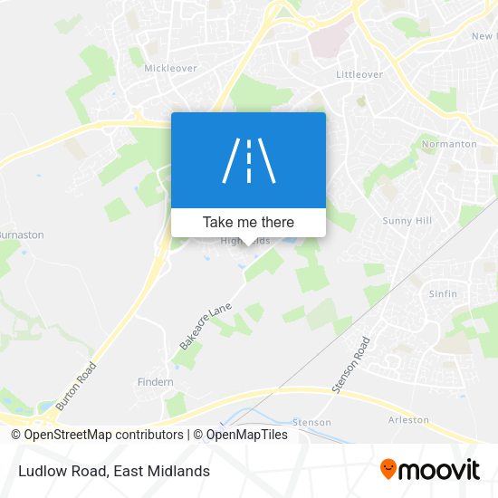 Ludlow Road map