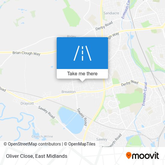 Oliver Close map